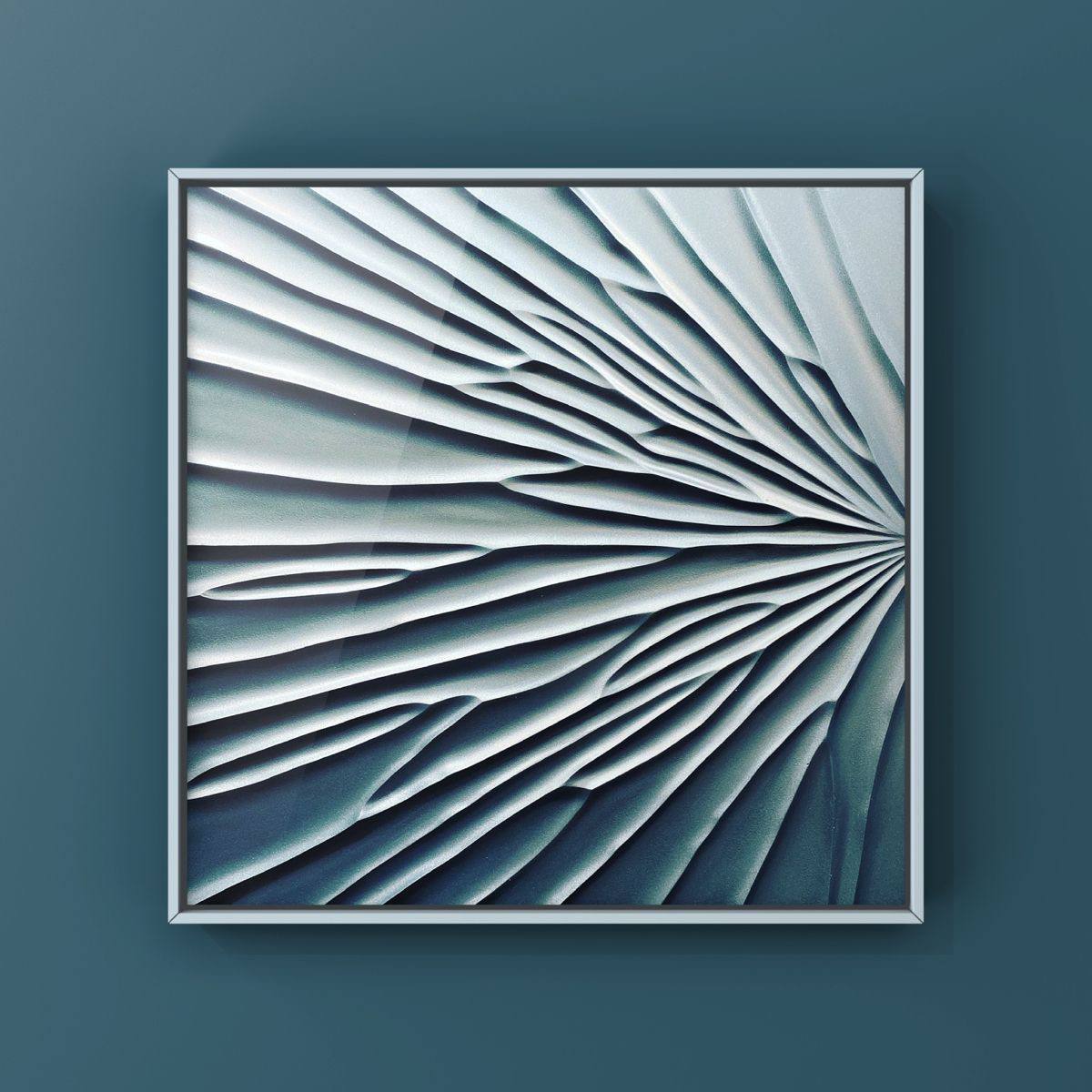 Blue teal fan