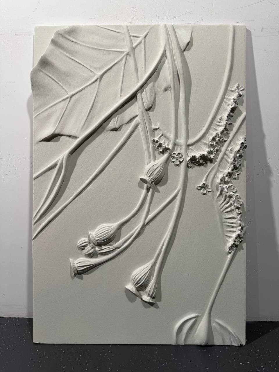 Poppy stems panel